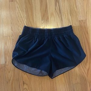 reversible black/gray lululemon shorts